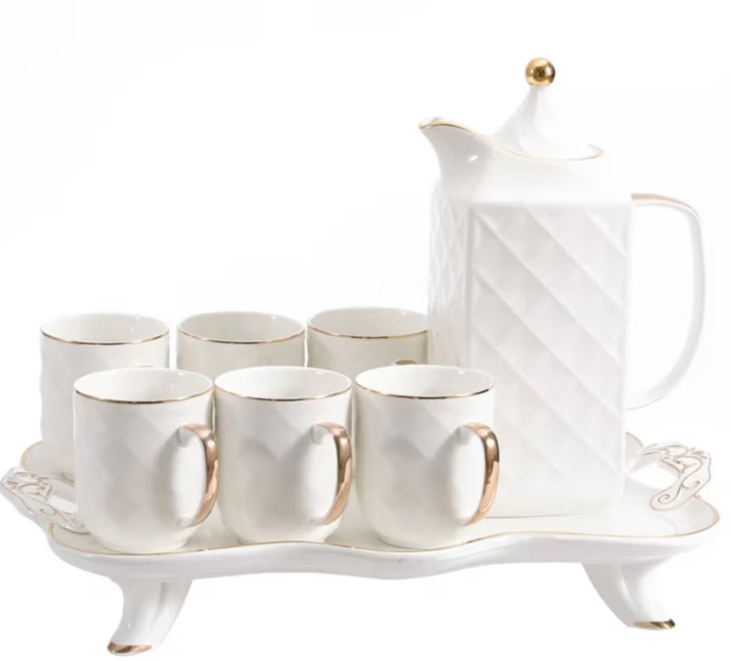Ceramic Coffee Set Nordic Gold