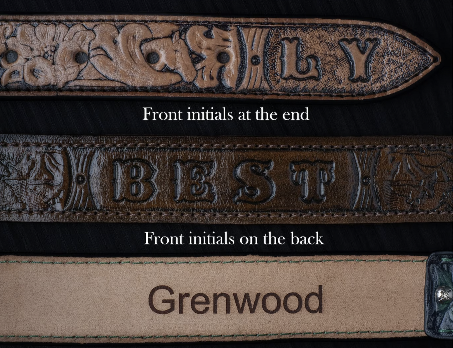 Custom leather belts