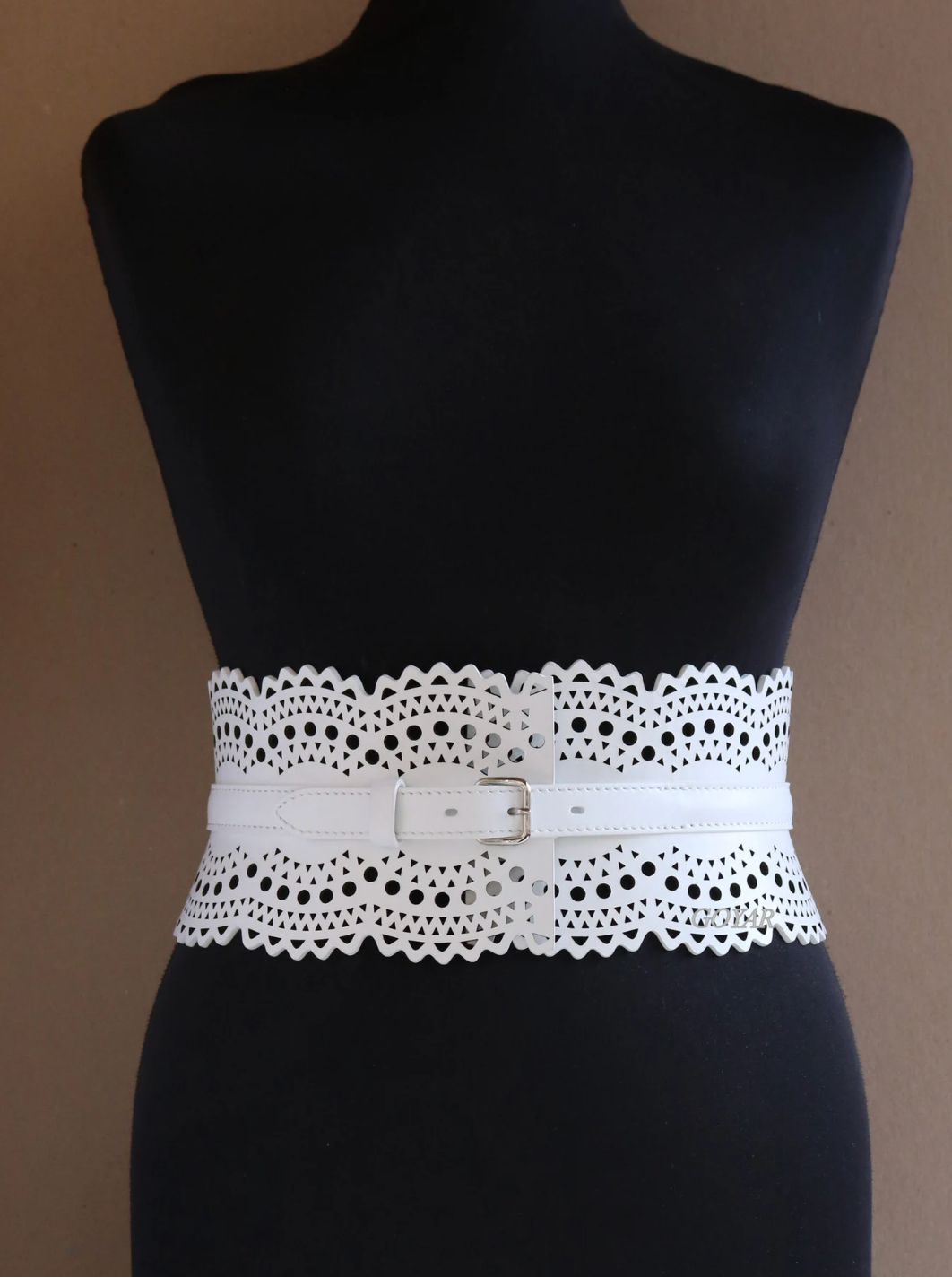 Genuine leather corset belt