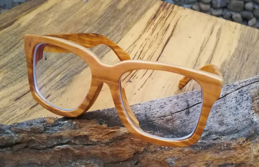 Olive wood eyeglasses