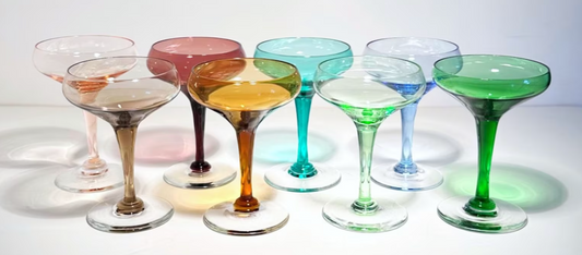 Vintage Colorful Hand-Blown Glass